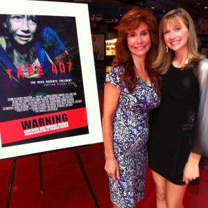 Abigail Schrader with Suzanne Delaurentiis at the premier of 
