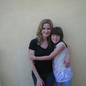 With Kyra Sedgwick on the set of 