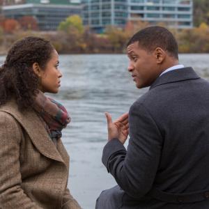 Still of Will Smith and Gugu MbathaRaw in Concussion 2015