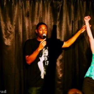 Liz Stewart wins at the Roast Battle with Moses Storm at the Comedy Store