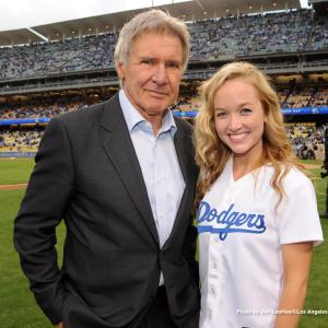 Harrison Ford and Kelley on Jackie Robinson Day