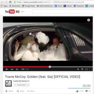 Travie McCoy Golden video featuring Sia