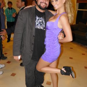 Mike Quiroga and Mindy Robinson on set location 