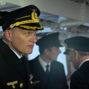Still from Seconds From Disaster Series 5 Sinking of the Bismarck Playing Admiral Luetjens