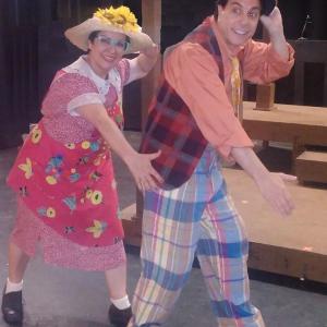 Peter Tedeschi with Melanie Souza doing a vaudeville style number in The Fantasticks