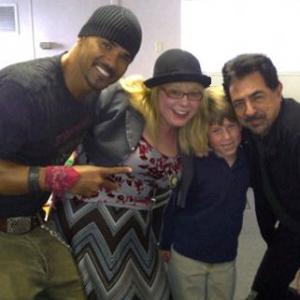With Shemar Moore Kristen Vangsness and Joe Mantegna at the table read of Criminal Minds