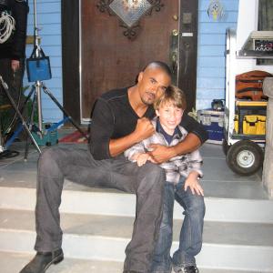 With Shemar Moore on set of Criminal Minds