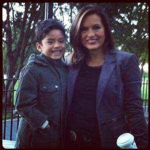With my favorite lady Olivia on the set of Law  Order SVU