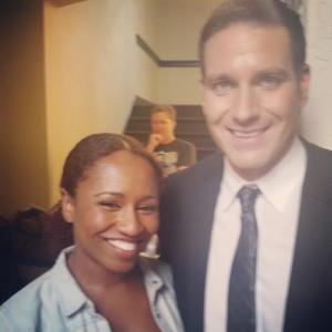 Pamela Ricardo and Carl Marino on set of Investigation Discovery's Homicide Hunter