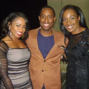 Pamela Ricardo Actor Montrel Miller and Actress Cycerli Ash at the screening for the 11Eleven11 Projects in Atlanta Ga