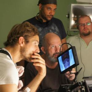 Directing Love of my Life with Writer Liam Barrett far right and DOP Steve Arnold ACS Centre