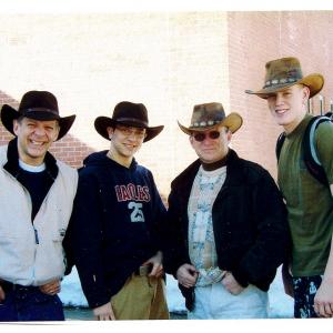 Buck and I with crew on return from a production trip to Dallas TX
