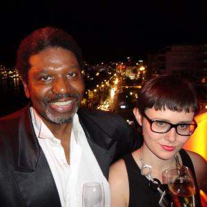 Kate Shenton with Zachary Miller at the Cannes Film Festival.