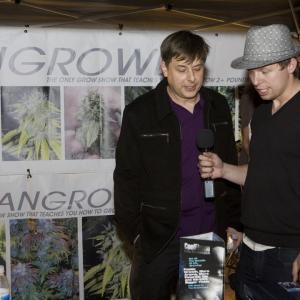 Vaedynn Erlandson Kevin Booth at Advanced Nutrients booth How Weed Won the West screening at Paramount studios