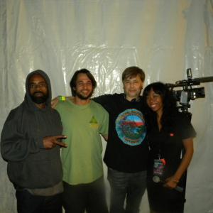 Freeway Ricky Ross Jon Loomis Kevin Booth Mary Taylor filming Slipnot concert for How Weed Won the West