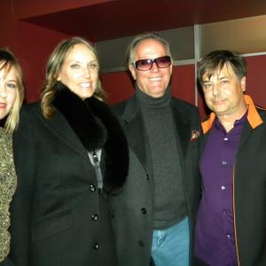 Trae Booth, Margaret 'Parky' DeVogelaere, Peter Fonda, Kevin Booth at How Weed Won the West screening at Artivist film festival 2010.