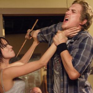 Still of Jason Mewes and Erica Cox in Bitten 2008
