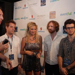 Alyssa Suede on the red carpet with her band at Hollywoods 3D Film Festival