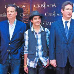Mauricio with Andy Garcia and Pablo Jose Barroso (producer of For Greater Glory)