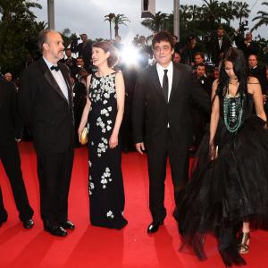 Benicio Del Toro, Kent Jones, Gina McKee, Michelle Thrush and Danny Mooney at event of Jimmy P. (2013)