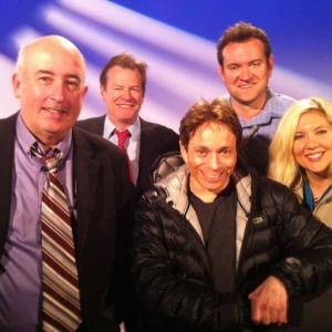 John Keister Pat Cashman Chris Cashman Michelle Westford and special guest Chris Kattan taping for The 206 tv
