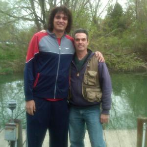 Anderson Varejao and Jerry Lynch fishing at their favorite spot