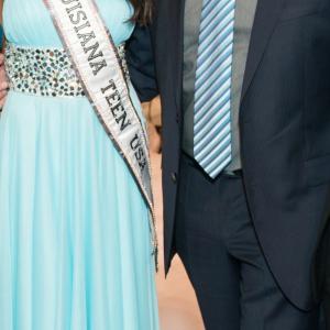 Miss Louisiana USA judge Dean England with Just crowned 2015 Miss Louisiana USA Teen Katherine Haik. Katherine went on to win Miss Teen USA.