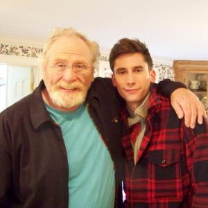 James Cosmo and George Kareman on location for The Golden Scallop