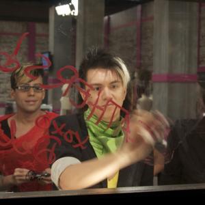 Still of Gabriel Burgos Ortiz, Alexis Mateo, Karl Westerberg and Carmen Carrera in RuPaul's Drag Race (2009)
