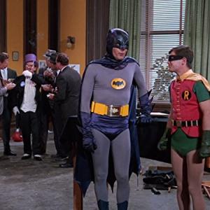 Still of Adam West, Burgess Meredith and Burt Ward in Batman (1966)