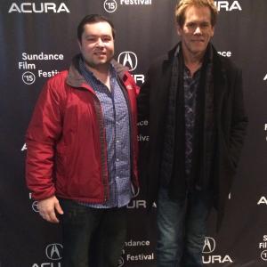 Rob Simmons and Kevin Bacon at a 2015 Sundance event