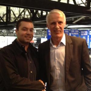 Producer Rob Simmons with NHL legend Mike Bossy