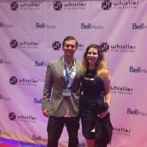 Director/Producer 'Nicolas Jacobi' with Actress, Artist-Singer/Songwriter 'Cole Phoenix' at the 2012 WFF (Whistler Film Festival)