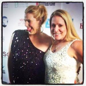 Kristin West & Mo Kelly on the red carpet at Hollywood Horror Film Festival.