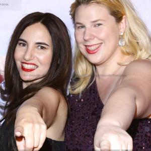Producers  actresses Kristin West and Vida Ghaffari celebrate at the cast and crew screening of Strangers in a Book