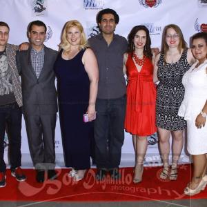 Cast and crew of Seeking Valentina enjoy a private screening of the film at Lyfe Kitchen in West Hollywood.