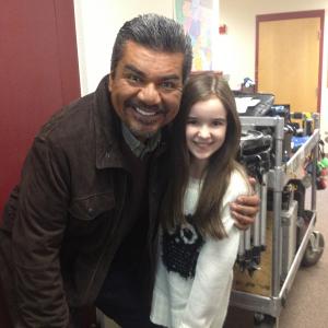 George Lopez and me working on the set of La Vida Robot the movie in Albuquerque.