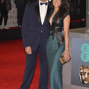 LONDON ENGLAND  FEBRUARY 16 Saudi Arabias Mohammed Al Turki and Actress Michelle Rodriguez attend the EE British Academy Film Awards 2014 at The Royal Opera House on February 16 2014 in London England