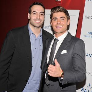 Mohammed Al Turki and Zac Efron attend the Cinema Society  Bally screening of Sony Pictures Classics At Any Price at Landmark Sunshine Cinema on April 18 2013 in New York City