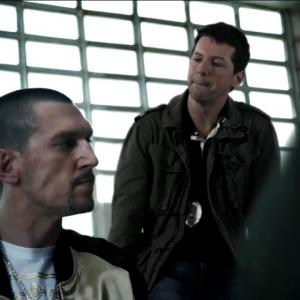 Screen grab of Tough Cops: Sean Hayes and Ironside, a promo for Ironside and Sean Saves the World, which features Sean Hayes, Patrick Brana and Blair Underwood.