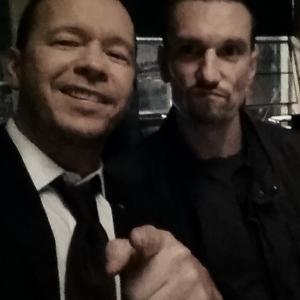 Donnie Wahlberg and Patrick Brana after wrapping shooting Under the Gun
