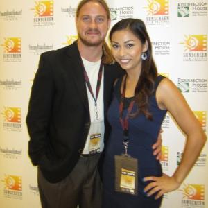 Director Jay McGee and actor Arias Stanley attend the screening of No Man Believes at the Sunscreen Film Festival