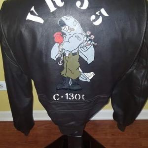 VR55 Unofficial Fight Jacket Artwork  Aircrews are no longer permitted to have this donenow that Ive been discharged 0706 HonorableI decided to go for it