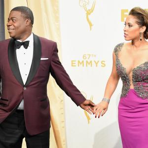 Tracy Morgan and Megan Wollover at event of The 67th Primetime Emmy Awards 2015