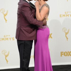 Tracy Morgan and Megan Wollover at event of The 67th Primetime Emmy Awards (2015)