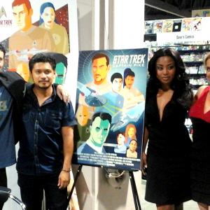 At Long Beach Comic Con 2015 with a few of my cast mates from the fan film Star Trek Captain Pike