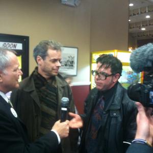 Actor Osborn Focht and director Joe Paul are interviewed at the 2012 Ridgewood Guild Film festival before the screening of 