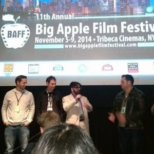Joe Paul at QA after Devil in Jersey screening at 2014 Big Apple Film festival at Tribeca Cinemas
