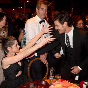 Amanda Peet Pedro Pascal and David Benioff at event of The 67th Primetime Emmy Awards 2015