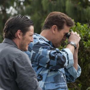 Still of Pedro Pascal and Bruce Campbell in Burn Notice The Fall of Sam Axe 2011